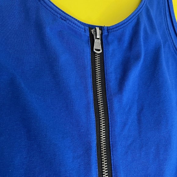 Express Fitted and Flirty bodycon tank, Blue, Size XS - Picture 4 of 7